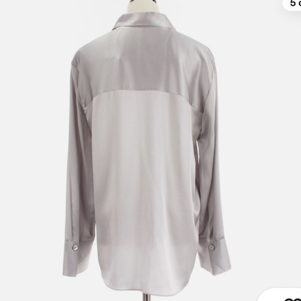 Vince Silk button up shirt gray size XXS - Picture 6 of 16